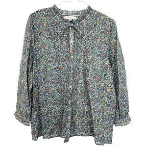Brand New With Tag, LOFT Ditsy Floral Button Down Blouse